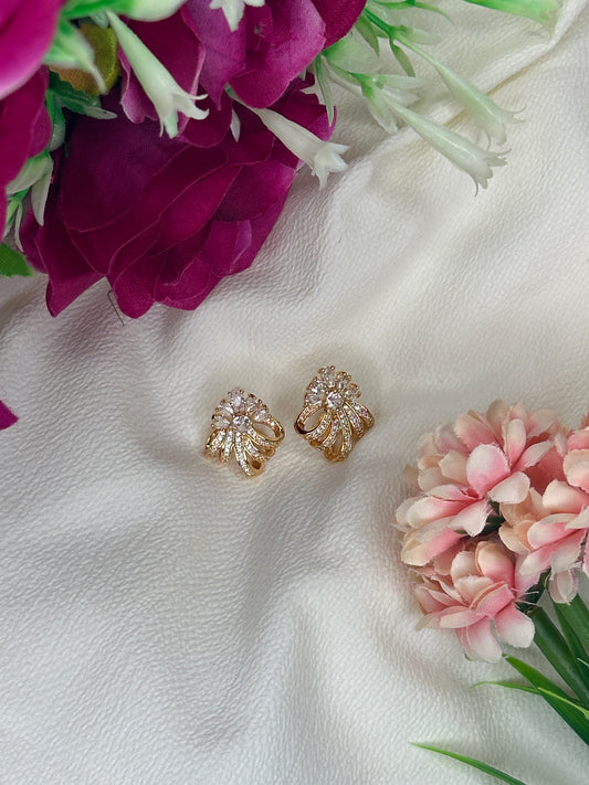 Gold Plated Austrian Diamond Studs Earrings