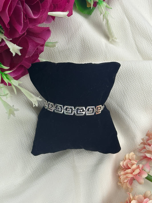 Rhodium Plated Austrian Diamond Bracelet